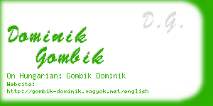 dominik gombik business card